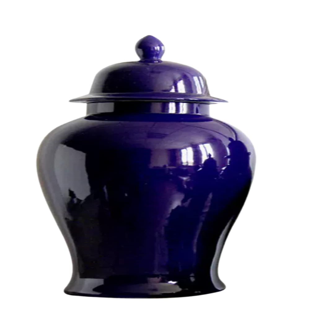 AMITVA Vases Traditional Oriental Style Ceramic Ginger Jar, Antique Ceramic, Storage Vase Flower Pot Office Bedroom Home Decorations -B High 43cm