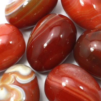 Banded Carnelian Crystal Egg ~48mm