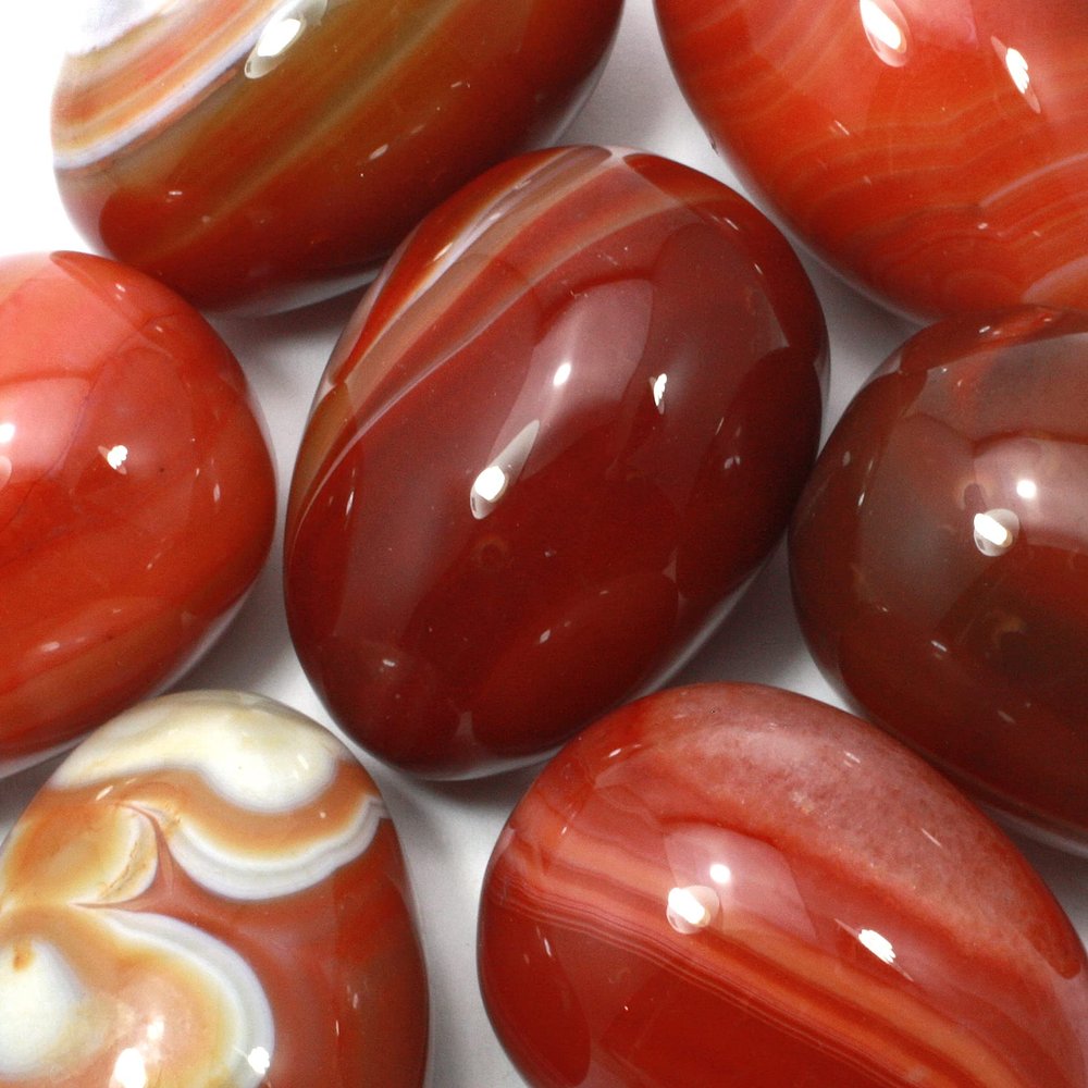 Banded Carnelian Crystal Egg ~48mm
