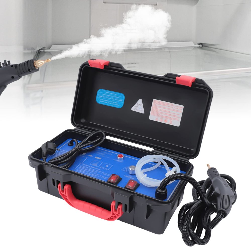 110V Portable Steam Cleaner High Pressure Steam Cleaning Machine 1700W Commercial Steam Cleaning System Automatic Pump Steam Washer for Kitchen Bathroom Car Furniture (Pressure: 3-3.5Pa)