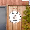 Bomehhjuli Welcome Sign Front Decor Funny Dog Round Metal Sign Home is Where My Dog is Wreath Metal Wall Art Chihuahua Paw Heart Pet Animal Unique Decoration Sign for Bar Pub Home Cafes Garage 9.2in view 4