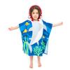 Florica Toddler Hooded Beach Towel Coverup Cape Kids Cotton Soft Quick Dry Absorbent Use for Swim Pool Bath Poncho Towels 2 to 6 Years Old Children 24"x 47" in Full-Length (Brave Shark) view 1