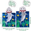 Florica Toddler Hooded Beach Towel Coverup Cape Kids Cotton Soft Quick Dry Absorbent Use for Swim Pool Bath Poncho Towels 2 to 6 Years Old Children 24"x 47" in Full-Length (Brave Shark) view 4