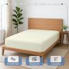 Cottington Lane 1 Piece King Size Fitted Sheet Only, Premium Hotel Quality Egyptian Cotton, 15 Inch Deep Pocket Bottom Sheets, Soft, Breathable, Cool & Crisp Bed Sheets, Ivory Solid view 2