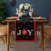 Table Runner Dresser Scarves, Christmas Joy Xmas Baubles with Bell Table Runners 108 Inches Long,Non-Slip Washable Kitchen Dining Coffee Table Decor for Farmhouse Party Holiday Dinner view 2