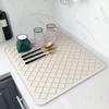 AMOAMI-Dish Drying Mats for Kitchen Counter-Silicone Dish Drying Mat-Kitchen Dish Drying Pad Heat Resistant Mat-Kitchen Gadgets Kitchen Accessories Kitchen Small Appliances(16" x 18", BEIGE) view 1