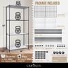 CAPHAUS NSF Heavy Duty Wire Shelving w/Wheels, Leveling Feet & Liners, Storage Metal Shelf, Garage Shelving Storage, Utility Wire Rack Storage Shelves, W/White Clear Liner, 36 x 18 x 76 4-Tier view 3