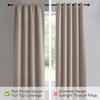 PONY DANCE Blackout Window Curtains - Rod Pocket Window Treatments Curtain Panels/Draperies Room Darkening Noise Reducing Home Fashion, Wide 42 x Long 36 inches, Light Taupe, One Pair view 4