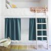 PONY DANCE Slate Blue 36 inch Length Curtains - Room Darkening Kitchen Solid Thermal Draperies Rod Pocket Short Panels Drapes for Bedroom Window Treatments, 42 W by 36-inch L,Slateblue, 2 PCs view 2