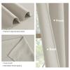 PONY DANCE Cream Draperies & Curtains - Room Darkening Rod Pocket Top Thermal Insulated Noise Reducing Short Curtain Panels for Kitchen Bedroom, 42 Wide x 36 Inches Long, Cream, 2 PCs view 3