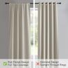 PONY DANCE Cream Draperies & Curtains - Room Darkening Rod Pocket Top Thermal Insulated Noise Reducing Short Curtain Panels for Kitchen Bedroom, 42 Wide x 36 Inches Long, Cream, 2 PCs view 4