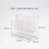 Loormey Magazine Rack, Magazine File Holder Mail Organizer Folder Organizer Bin for Magazines, Books, Newspapers, Tablets, Laptop,Keyboards, Headphones in Home, Office (Transparent) view 2