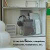 Loormey Magazine Rack, Magazine File Holder Mail Organizer Folder Organizer Bin for Magazines, Books, Newspapers, Tablets, Laptop,Keyboards, Headphones in Home, Office (Transparent) view 4