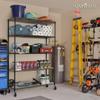 CAPHAUS NSF Commercial Grade Heavy Duty Wire Shelving w/Wheels, Leveling Feet & Liners, Storage Metal Shelf, Garage Shelving Storage, Utility Wire Rack Storage Shelves, 48 x 18 x 76 4-Tier w/Liner view 2