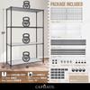 CAPHAUS NSF Commercial Grade Heavy Duty Wire Shelving w/Wheels, Leveling Feet & Liners, Storage Metal Shelf, Garage Shelving Storage, Utility Wire Rack Storage Shelves, 48 x 18 x 76 4-Tier w/Liner view 3