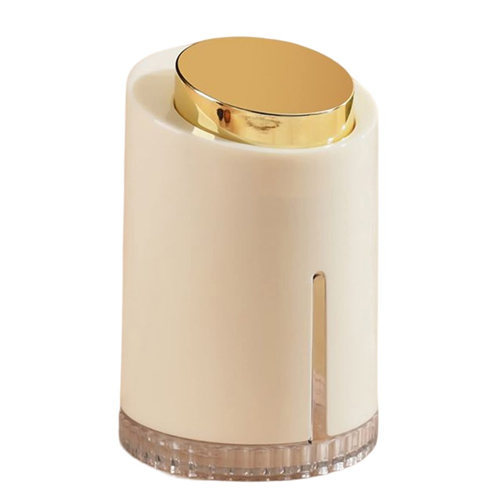 VALINK Automatic Toothpicks Dispenser Holder for Restaurant,Toothpicks Canister,Press Type Toothpicks Box Automatic Toothpicks Dispenser Large Capacity Toothpicks Holder White Gold