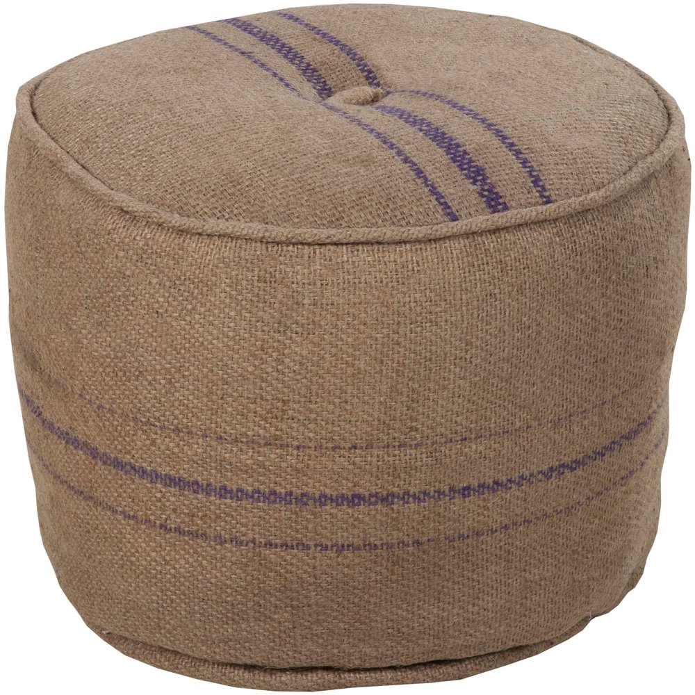 Mark&Day Pouf Ottoman, Lasberg Natural Fiber Khaki Cylinder Pouf Foot Rest for Living Room, Bedroom and Boho Home Decor (17"x18"x18")