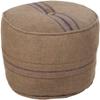 Mark&Day Pouf Ottoman, Lasberg Natural Fiber Khaki Cylinder Pouf Foot Rest for Living Room, Bedroom and Boho Home Decor (17"x18"x18") view 1