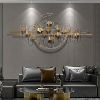 AMITVA 3D Large Metal Wall Art Decor, Wrought Iron Metal Wall Hangings, Bedroom Wall Hangings Above Bed Luxury Gifts for Living Room, Office, Study, Hotel,150 * 66Cm