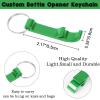 150PCS Personalized Bottle Opener Keychain Bulk Custom Beer Bottle Opener with Logo Text Engraved Wedding Bottle Opener Favors Customized Gifts for Guests Baby Shower Birthday Party-Silver view 2