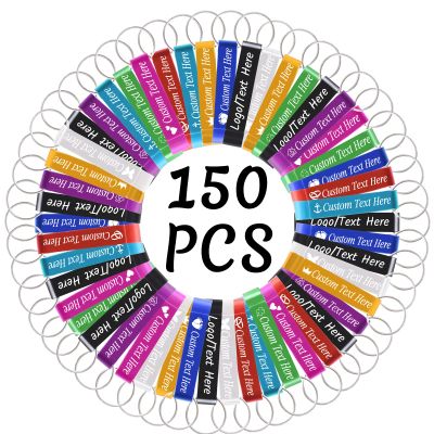 150PCS Personalized Bottle Opener Keychain Bulk Custom Beer Bottle Opener with Logo Text Engraved Wedding Bottle Opener Favors Customized Gifts for Guests Baby Shower Birthday Party-Assorted