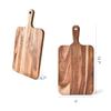 14x7 Acacia Wood Cutting Board Charcuterie Cheese Board with Set of 2 Solid Acacia Wood Serving Trays 16" and 12" Rectangular Wooden Serving Platters for Dessert view 2