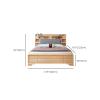 CraftThink Modern Pine Wood Bed Frame Bookcase Standard Bed in Natural, Single Bed for Bedroom Boys Girls- Size: Twin XL, Wood/Upholstered Headboard, Bookcase (Without Pull-Out Storage) view 2