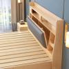 CraftThink Modern Pine Wood Bed Frame Bookcase Standard Bed in Natural, Single Bed for Bedroom Boys Girls- Size: Twin XL, Wood/Upholstered Headboard, Bookcase (Without Pull-Out Storage) view 4