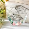 Spiareal Friends Gifts for Women Friendship Graduation Plaque Best Flower Sister Birthday Bestie Thank You Gift for Teacher Mom Female Acrylic Friendship(Simple Nonagon Style) view 2