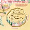 Spiareal Friends Gifts for Women Friendship Graduation Plaque Best Flower Sister Birthday Bestie Thank You Gift for Teacher Mom Female Acrylic Friendship(Simple Nonagon Style) view 3