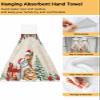 BOBOWUNY Farmhouse Cat 2 Pcs Hanging Kitchen Hand Towels, Christmas Poinsettia Eucalyptus Leaf Snowflake Super Soft Microfiber Tie Towels Aborbent Washcloth for Bathroom Oven Tea Bar view 2