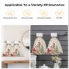BOBOWUNY Farmhouse Cat 2 Pcs Hanging Kitchen Hand Towels, Christmas Poinsettia Eucalyptus Leaf Snowflake Super Soft Microfiber Tie Towels Aborbent Washcloth for Bathroom Oven Tea Bar view 4