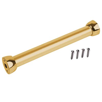LZMZMQ 22 25 29 33 37 41 45 45 49 53 57 61 65 inch Long Closet Rod Aluminum Alloy, Round Cuttable Hanging Clothes Bar, for Clothing Store/Home/Bedroom (Color : Gold, Size : 95cm/37.4in)