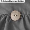 Seasonwood Grey Shower Curtain Ruffle Shower Curtain with Button 72 X 72 inch Bathtubs Decor Accessory Shabby Chic French Country Style view 3