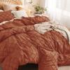 Bedsure Boho Duvet Cover Queen Size - Terracotta Breathable & Soft Boho Bedding, Machine Washable Comforter Cover for All Seasons, Includes 1 Duvet Cover 90"x90" with 2 Pillow Shams & Zipper Closure view 3