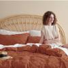 Bedsure Boho Duvet Cover Queen Size - Terracotta Breathable & Soft Boho Bedding, Machine Washable Comforter Cover for All Seasons, Includes 1 Duvet Cover 90"x90" with 2 Pillow Shams & Zipper Closure view 4