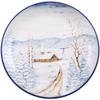 Polmedia Polish Pottery Dinner Plate UNIKAT - Winter Pattern Handmade in Boleslawiec Poland by Ceramika Artystyczna + Certificate of Authenticity view 1