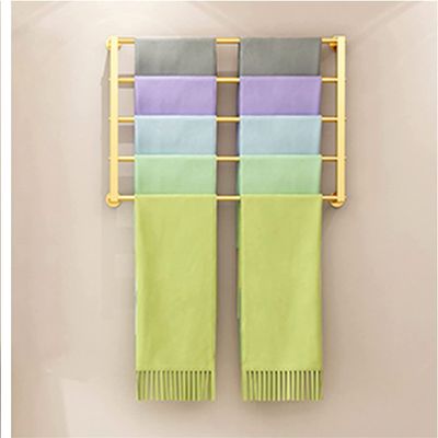 Craft Room Organiser Display Display Stand Clothing Stores Scarf Organizer Rack Wall Mounted Pants Holder, Gold Metal Shelf for Shawl Belts Ties Towels Wrapping Papers Ribbons Accessories ( Color : 60