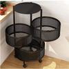 FSunKoFu Kitchen Cupboard Organiser Round Layered Shelf Storage Rack Kitchen Rotating Vegetable Rack Floor-Standing Multi-Layer Kitchen Storage Rack Household Storage Shelf for Kitchen Living Room view 1