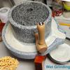 Manual Grain Wheat Flour Paste Stone Mill Grinder, Beans Granite Stone Mill, Natural Rustic Style Hand Crank Food Mill Grinder (Size : M (13.7 Inches/35 cm)) view 3