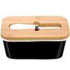 1set Ceramic Butter Keeper with Cutter Elegant Butter Preservation Box for Kitchen Countertop for Freshness and Easy Storage view 1