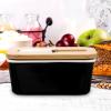 1set Ceramic Butter Keeper with Cutter Elegant Butter Preservation Box for Kitchen Countertop for Freshness and Easy Storage view 3