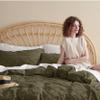 Bedsure Boho Duvet Cover Queen Size - Olive Green Breathable & Soft Boho Bedding, Machine Washable Comforter Cover for All Seasons, Includes 1 Duvet Cover 90"x90" with 2 Pillow Shams & Zipper Closure view 4
