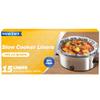 SMARTAKE Slow Cooker Liners, Large Size 13"x 21" Disposable Cooking Bags, Fit 3QT to 8QT for Slow Cooker, Cooking Trays, Suitable for Oval & Round Pots, 15 Liners view 1