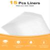 SMARTAKE Slow Cooker Liners, Large Size 13"x 21" Disposable Cooking Bags, Fit 3QT to 8QT for Slow Cooker, Cooking Trays, Suitable for Oval & Round Pots, 15 Liners view 3