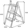 OKUOKA Ladders,Step Ladder 2/3 Step Stool Chair Anti Slip with Platform and Feet Multi- Folding Ladder Hohold Stepladder for Kitchen/Adults 150Kg Capacity/Black/3 Layer view 2