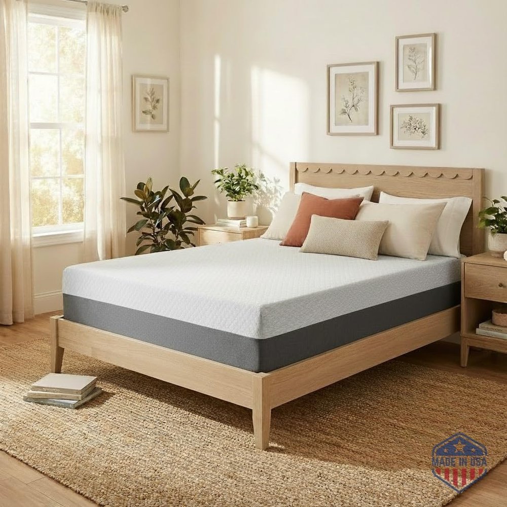 Celestial Sleep 12 Inch Full Mattress, Made in The USA, CertiPUR-US, Oeko-Tex, and Fiberglass-Free Certified Cooling Bed, Gel Memory Foam Mattress in a Box - Soft