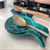 Blue & Turquoise Turkish Ceramic Spoon Rest, Authentic Ladle Scoop Fork Rest, Stove Tea Bag Holder, Kitchen Utensil Holder, Gift for Home view 1