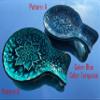 Blue & Turquoise Turkish Ceramic Spoon Rest, Authentic Ladle Scoop Fork Rest, Stove Tea Bag Holder, Kitchen Utensil Holder, Gift for Home view 3