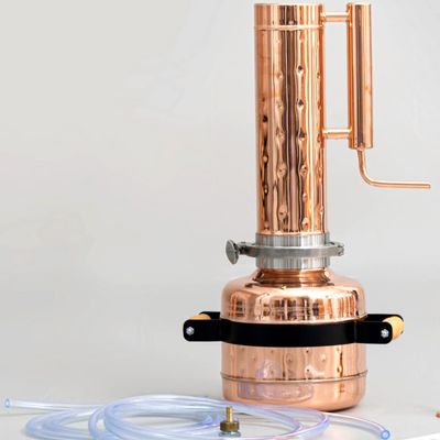 Copper Pro Hydrosol Distiller Kit 1.3G (5L) | Column 0.53G (2L) - Plant Extractor, Hydrosol Machine, Hydrosol Still Maker for Home Use